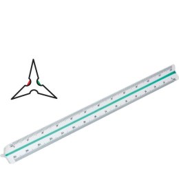 Linijka GR-143-skalówka budowlana, plastikowa, 30 cm GRAND 130-1831