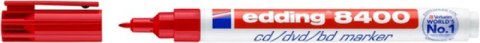 Marker do płyt cd/dvd/bd e-8400 EDDING, 0,5-1mm, czerwony