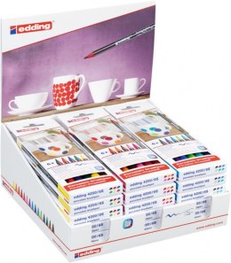 Marker pędzelkowy do ceramiki e-4200 50.292 EDDING, display, 18 op., mix kolorów