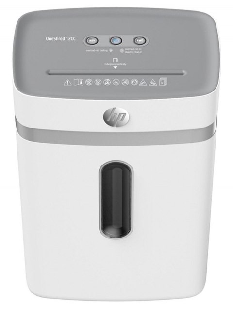 Niszczarka HP ONESHRED 12CC, ścinki, P-4, 12 kart., 23l, jasnoszara