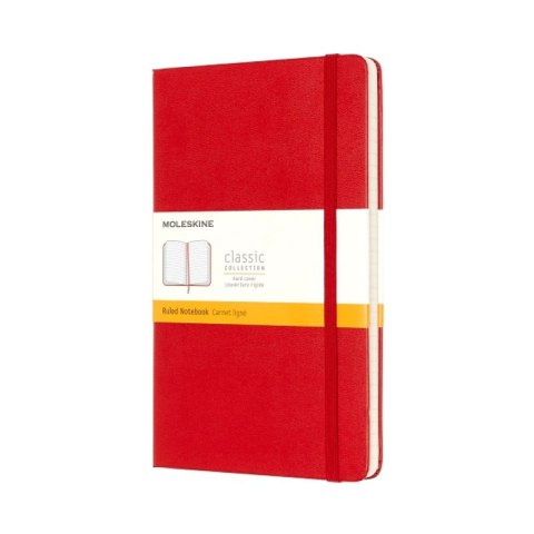 Notes MOLESKINE Classic L (13x21cm) w linie, twarda oprawa, 240 stron, czerwony