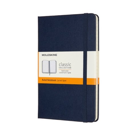 Notes MOLESKINE Classic M (11,5x18 cm) w linie, twarda oprawa, sapphire blue, 208 stron, niebieski
