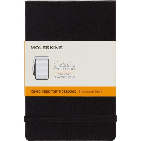 Notes MOLESKINE Reporter P (9x14cm) w linie, twarda oprawa, 192 strony, czarny
