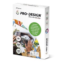 Papier ksero PRO-DESIGN FSC, satynowany, klasa A++, A4, 168CIE, 300gsm, 125 ark.
