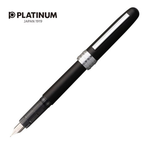 Pióro wieczne Platinum Plaisir Black Mist, F, czarne matowe