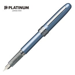 Pióro wieczne Platinum Plaisir Frosty Blue, F, niebieskie metaliczne