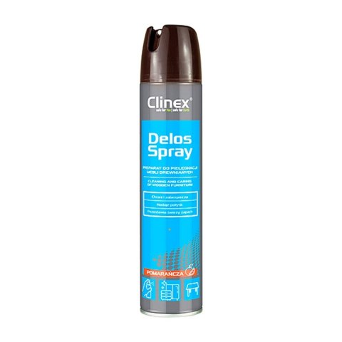 Spray CLINEX Delos Shine, do pielęgnacji i czyszczenia mebli drewnianych, 300ml
