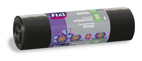 Worki na śmieci FIXI, mocne, 240 l, 10 szt., czarne