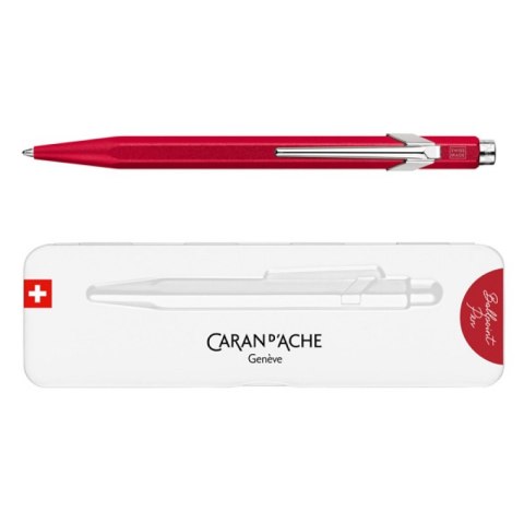 Długopis CARAN D'ACHE 849 Colormat-X, M, w pudełku, czerwony