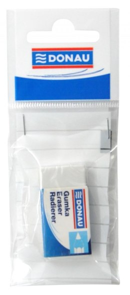 Gumka uniwersalna DONAU, 41x21x11mm, zawieszka, biała