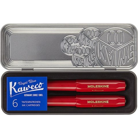 KAWECO X MOLESKINE zestaw prezentowy, czerwony