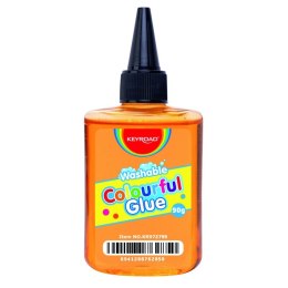 Klej w płynie KEYROAD, kolorowy, zmywalny, 90g, display