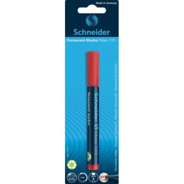 Marker permanentny SCHNEIDER Maxx 133, ścięty, 1-4mm, blister, czerwony