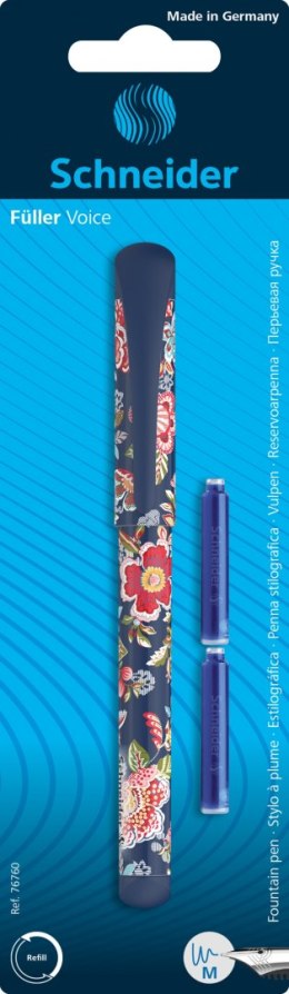 Pióro wieczne SCHNEIDER Voice + 2 naboje, blister, mix kolorów
