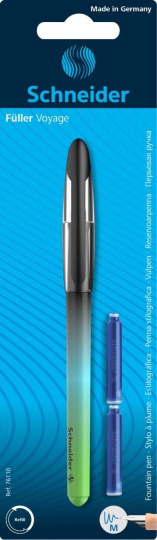 Pióro wieczne SCHNEIDER Voyage M + 2 naboje, blister, mix kolorów