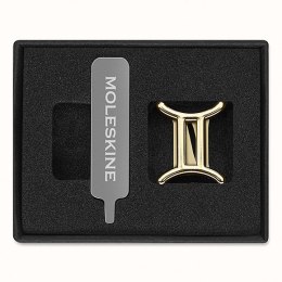 Przypinka MOLESKINE, bliźnięta, złota