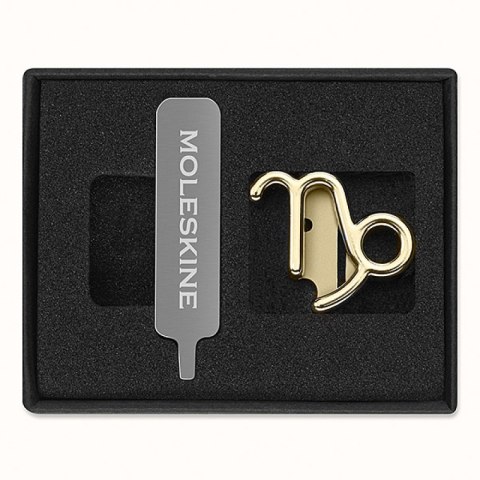 Przypinka MOLESKINE, koziorożec, złota