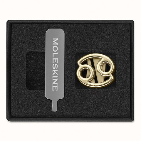 Przypinka MOLESKINE, rak, złota