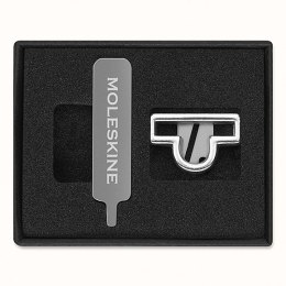 Przypinka MOLESKINE, waga, srebrna