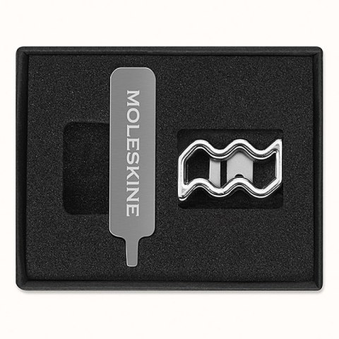 Przypinka MOLESKINE, wodnik, srebrna
