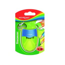 Temperówka plastikowa KEYROAD, podwójna, blister, mix kolorów