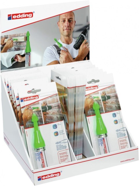 Marker w spreju e-8870 EDDING, do głębokich otworów, 14 szt., display, zielony neon