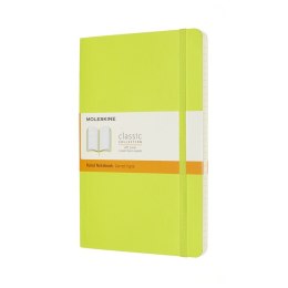 Notes MOLESKINE Classic L (13x21cm), w linie, miękka oprawa, 192 strony, lemon green