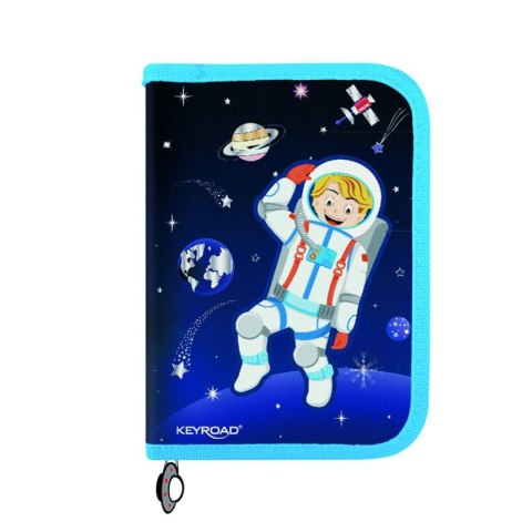 Piórnik KEYROAD, wyposażony, 29 elementów, 19x13x4,2 cm, mix kolorów