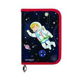 Piórnik KEYROAD, wyposażony, 42 elementy, 19x13x4,2 cm, mix kolorów