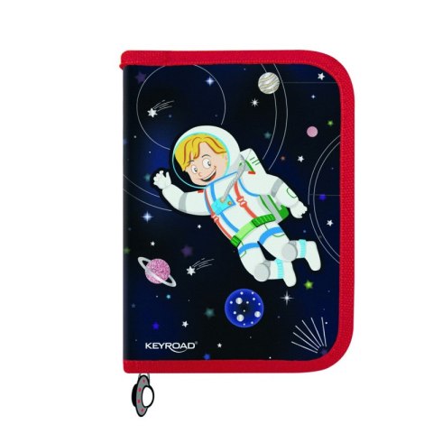 Piórnik KEYROAD, wyposażony, 42 elementy, 19x13x4,2 cm, mix kolorów