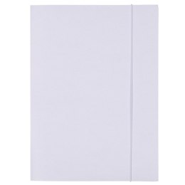 Teczka z gumką OFFICE PRODUCTS Budget Pro, karton, biała wewn., A4, 250gsm, 3-skrz., biała