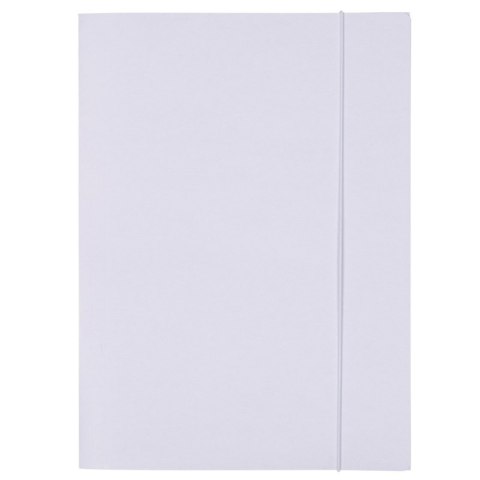 Teczka z gumką OFFICE PRODUCTS Budget Pro, karton, biała wewn., A4, 250gsm, 3-skrz., biała