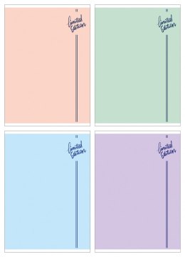 Zeszyt szkolny GIMBOO, A5, w kratkę, 60 kart., 70gsm, mix kolorów