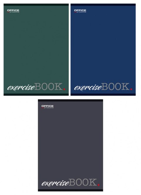 Zeszyt szkolny OFFICE PRODUCTS, A4, w kratkę, 96 kart., 60gsm, mix kolorów