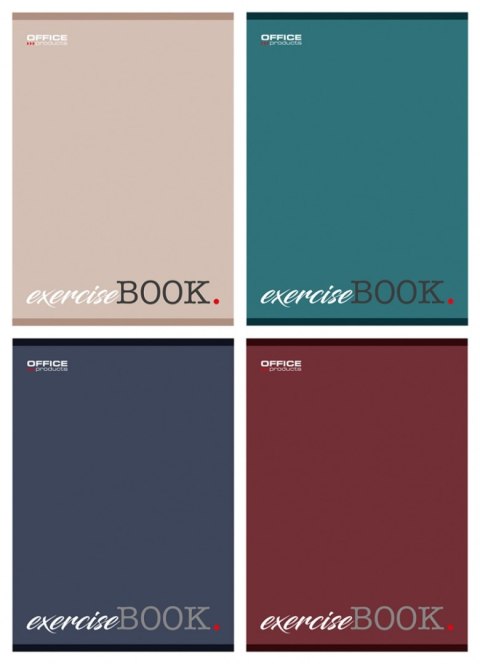 Zeszyt szkolny OFFICE PRODUCTS, A5, w kratkę, 96 kart., 60gsm, mix kolorów