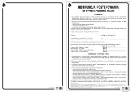 Znak TDC, Instrukcja postępowania w przypadku powstania pożaru