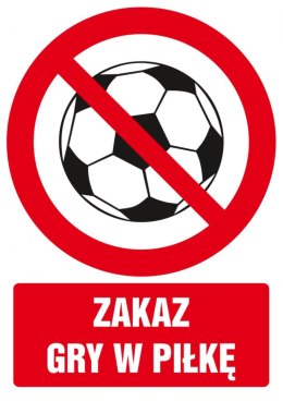 Znak TDC, Zakaz gry w piłkę