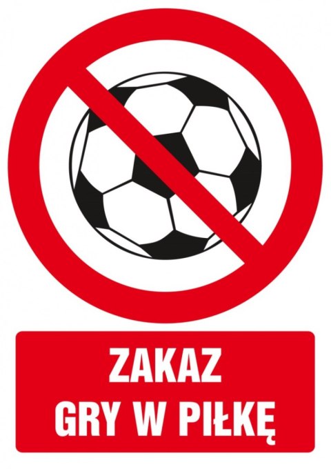 Znak TDC, Zakaz gry w piłkę