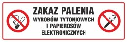 Znak TDC, Zakaz palenia wyrobów tytoniowych i papierosów elektronicznych