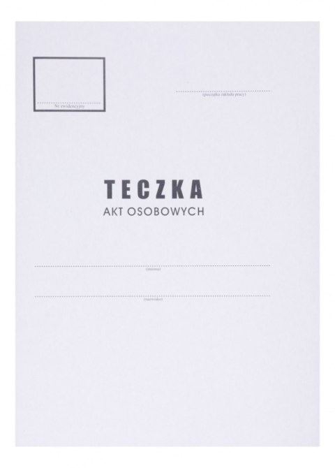 Teczka do akt osobowych OFFICE PRODUCTS, karton, A4, 300 gsm, biała