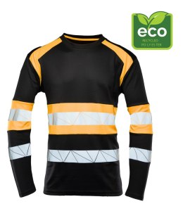 ECO RIVAL SEVEN KINGS KOSZULKA LONGSLEEVE CZARNY/POMARAŃCZ
