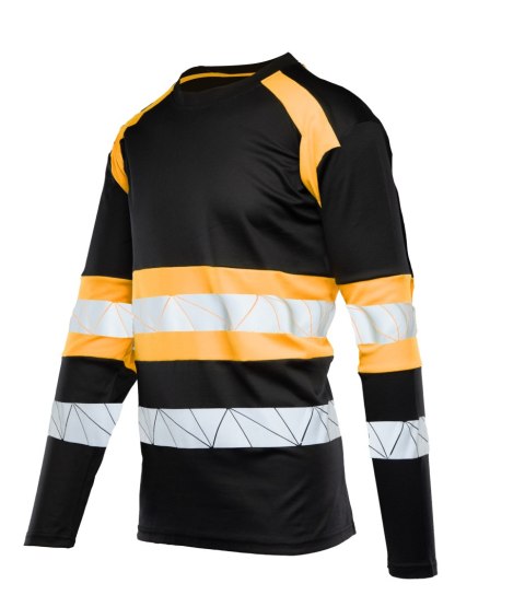 ECO RIVAL SEVEN KINGS KOSZULKA LONGSLEEVE CZARNY/POMARAŃCZ