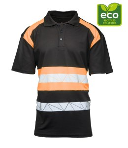 ECO RIVAL SEVEN KINGS KOSZULKA POLO CZARNY/POMARAŃCZ