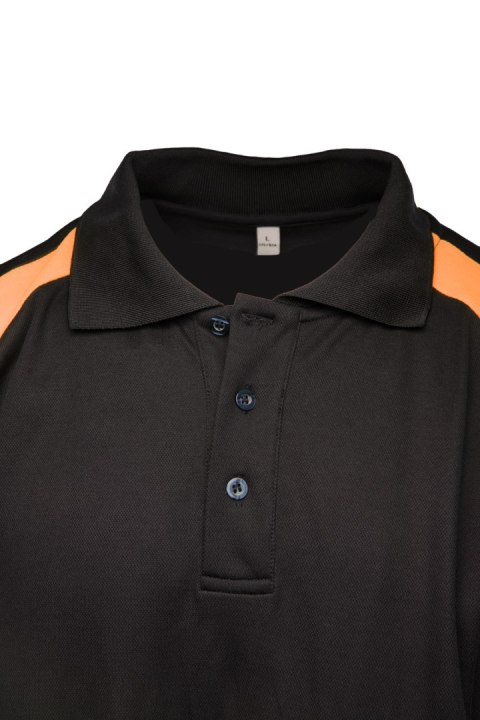 ECO RIVAL SEVEN KINGS KOSZULKA POLO CZARNY/POMARAŃCZ