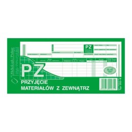 352-8 PZ przyjęcie materiałów z zewnątrz, 1/3 A4 80 kartek, MICHALCZYK&PROKOP