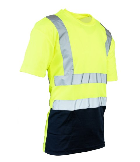KOSZULKA Z PASAMI ODBLASKOWYMI BRIXTON FLASH 50-50 160G - żółty