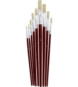 Pędzle 882B płaskie 9 szt., 9 szt. GRAND 170-1415