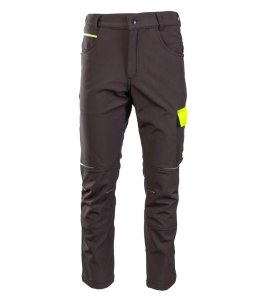 RIVAL SPODNIE SOFTSHELL OCIEPLANE CZARNY/ŻÓŁTY