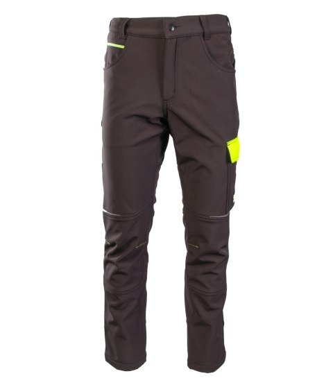 RIVAL SPODNIE SOFTSHELL OCIEPLANE CZARNY/ŻÓŁTY