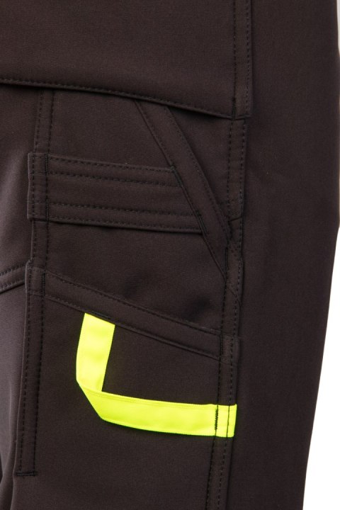 RIVAL SPODNIE SOFTSHELL OCIEPLANE CZARNY/ŻÓŁTY
